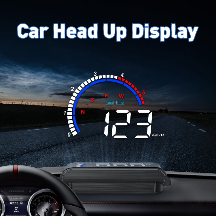 M13 Plus OBD2 + GPS Mode Car Head-up Display HUD Overspeed / Speed / Water Temperature Alarm