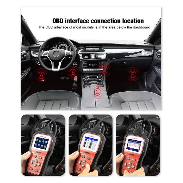 KONNWEI KW860 Car 2.8 inch TFT Color Screen Battery Tester Support 8 Languages / I Key Analysis Function