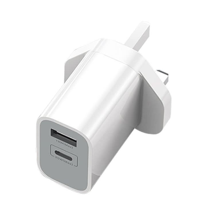 TOTUDESIGN Glory Series 20W Type-C / USB-C + USB Fast Charging Travel Charger Power Adapter,