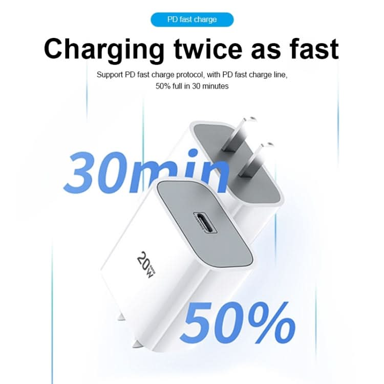 TOTUDESIGN Glory Series 20W Type-C / USB-C Fast Charging Travel Charger Power Adapter,