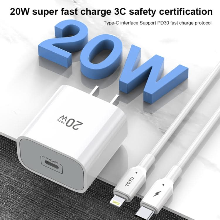 TOTUDESIGN Glory Series 20W Type-C / USB-C Fast Charging Travel Charger Power Adapter,