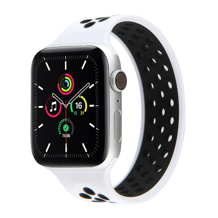 Elastic Silicone Watchband For Apple Watch Series 6 & SE & 5 & 4 40mm / 3 & 2 & 1 38mm, Length: 160mm