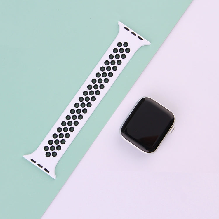 Elastic Silicone Watchband For Apple Watch Series 6 & SE & 5 & 4 40mm / 3 & 2 & 1 38mm, Length: 160mm