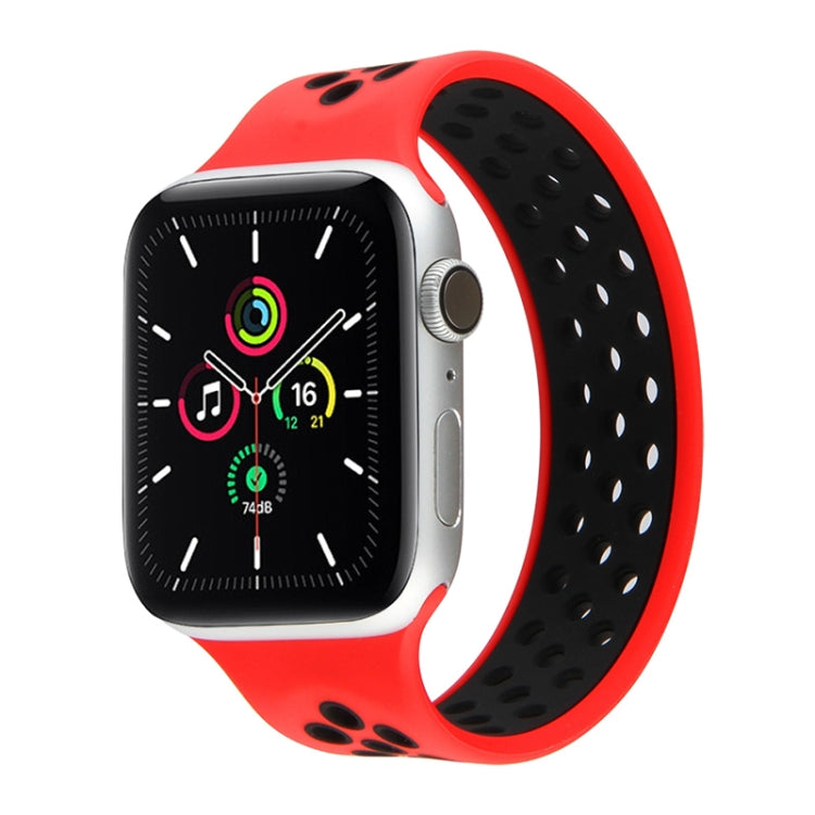 Elastic Silicone Watchband For Apple Watch Series 6 & SE & 5 & 4 40mm / 3 & 2 & 1 38mm, Length: 160mm