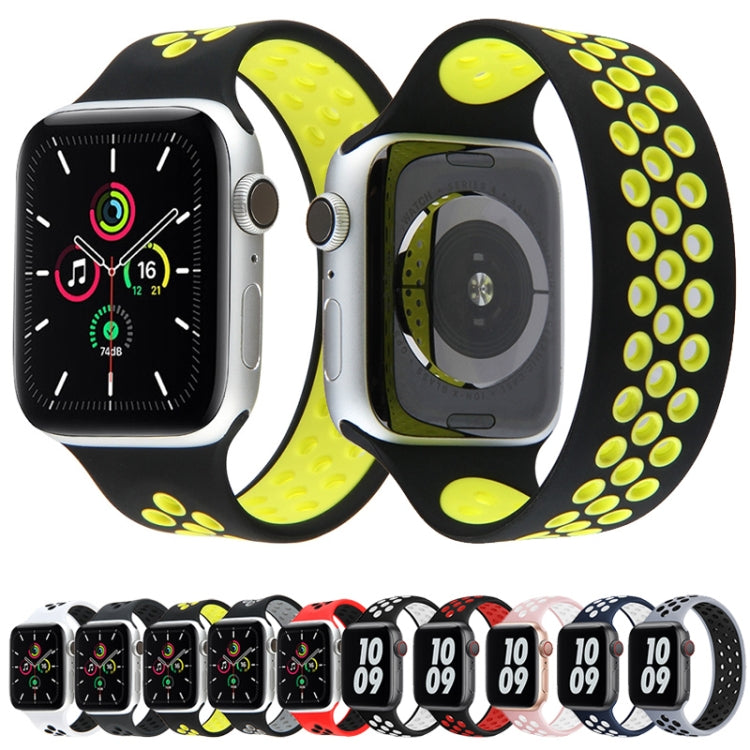 Elastic Silicone Watchband For Apple Watch Series 6 & SE & 5 & 4 40mm / 3 & 2 & 1 38mm, Length: 160mm