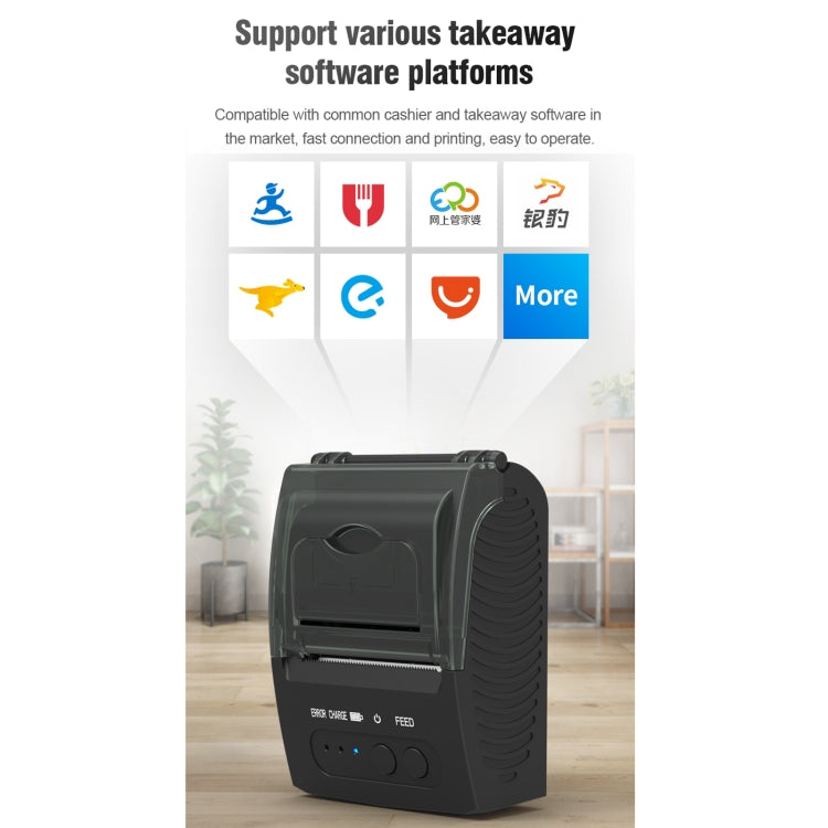 5811DD 58mm Bluetooth 4.0 Portable Thermal Bluetooth Receipt Printer,