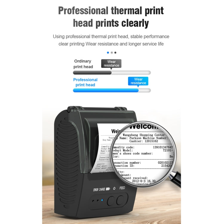 5811DD 58mm Bluetooth 4.0 Portable Thermal Bluetooth Receipt Printer, Reluova