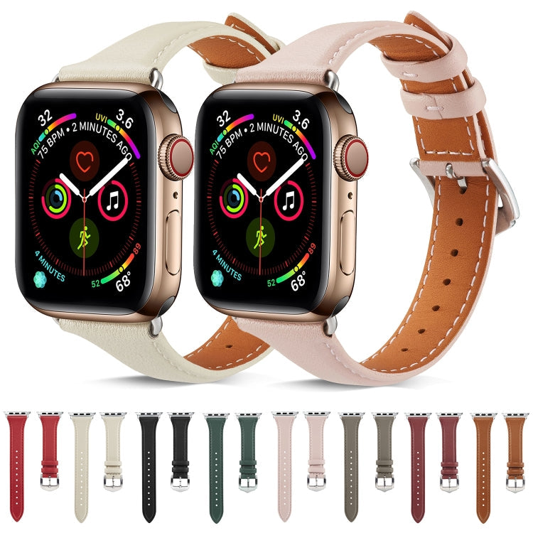 Genuine Leather Watchband For Apple Watch Series 6 & SE & 5 & 4 44mm / 3 & 2 & 1 42mm