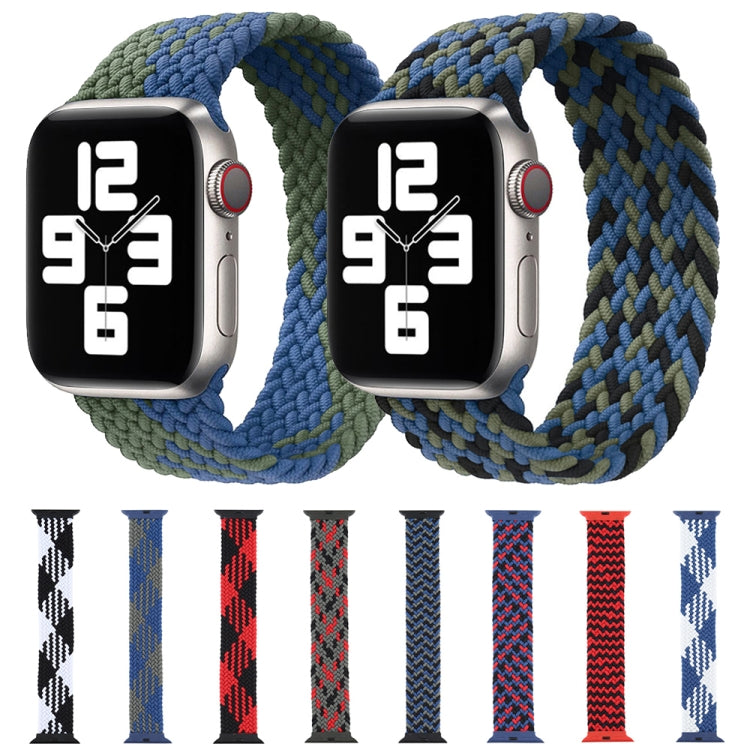 Plastic Buckle Mixed Color Nylon Braided Single Loop Replacement Watchbands For Apple Watch Series 6 & SE & 5 & 4 40mm / 3 & 2 & 1 38mm, Series 2