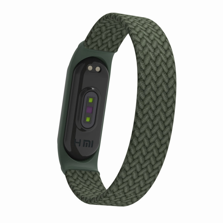 For Xiaomi Mi Band 5 / 4 / 3 / Huami Single Lap Braided Yarn + TPU Wrist Strap Watchbands