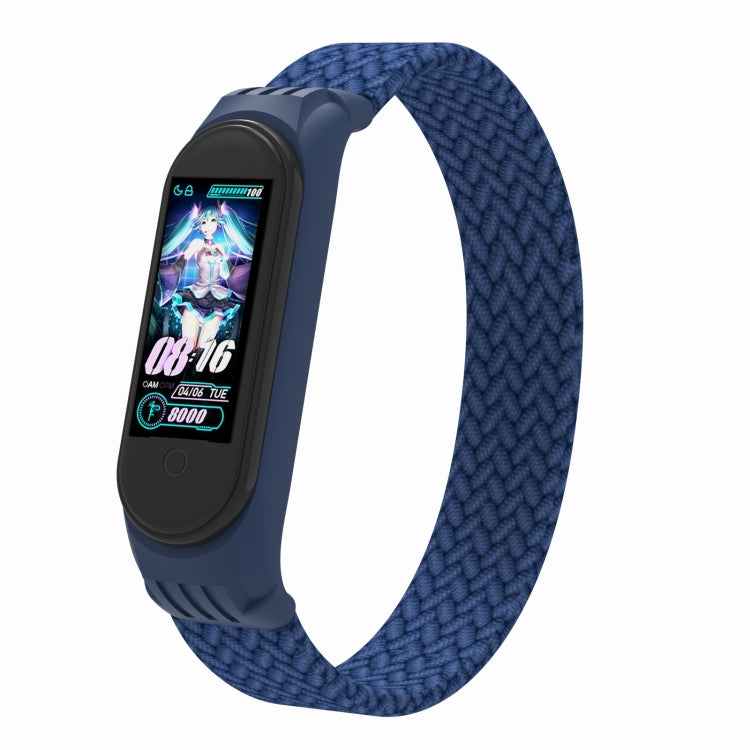 For Xiaomi Mi Band 5 / 4 / 3 / Huami Single Lap Braided Yarn + TPU Wrist Strap Watchbands