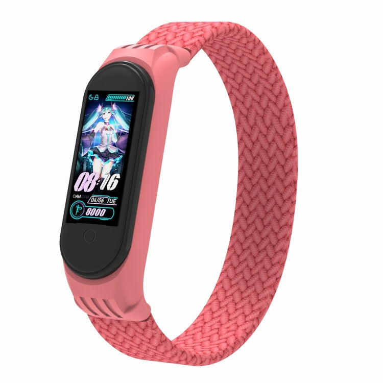 For Xiaomi Mi Band 5 / 4 / 3 / Huami Single Lap Braided Yarn + TPU Wrist Strap Watchbands