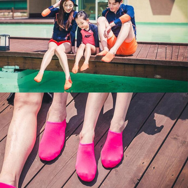 Non-slip Plastic Grain Texture Thick Cloth Sole Solid Color Diving Shoes and Socks, One Pair, Series 1