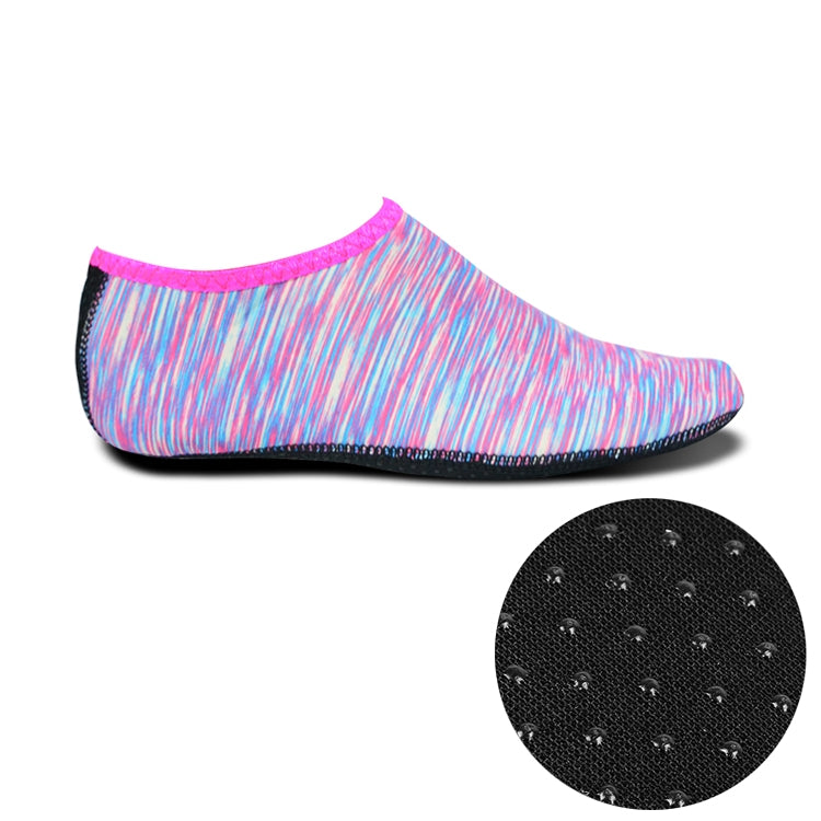 Non-slip Plastic Grain Texture Thick Cloth Sole Printing Diving Shoes and Socks, One Pair, Series 1