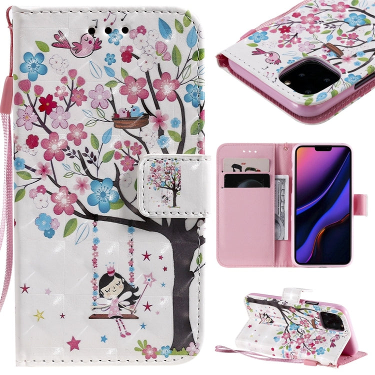 3D Painted Pattern Horizontal Flip Leather Case, with Wallet & Holder & Card Slots & Lanyard-Reluova