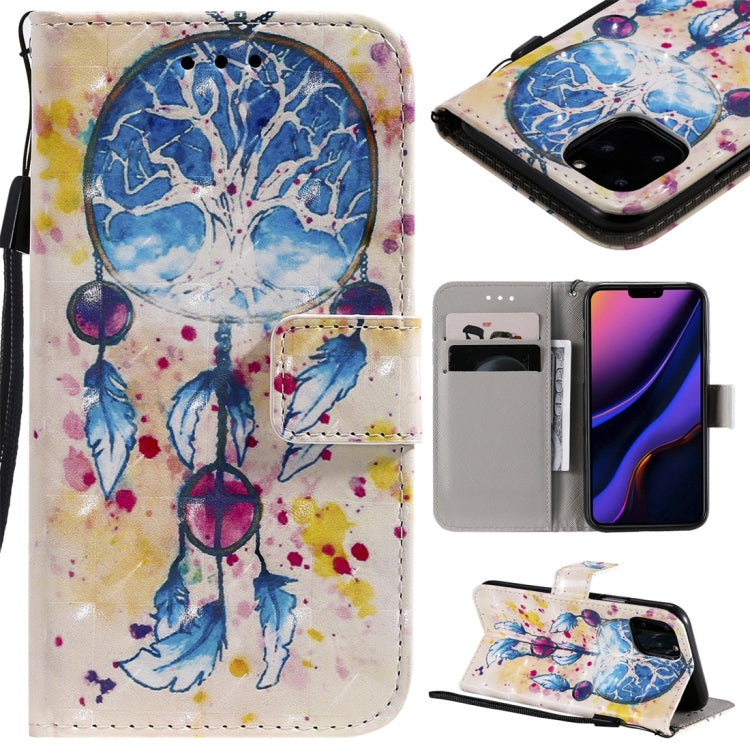 3D Painted Pattern Horizontal Flip Leather Case, with Wallet & Holder & Card Slots & Lanyard-Reluova