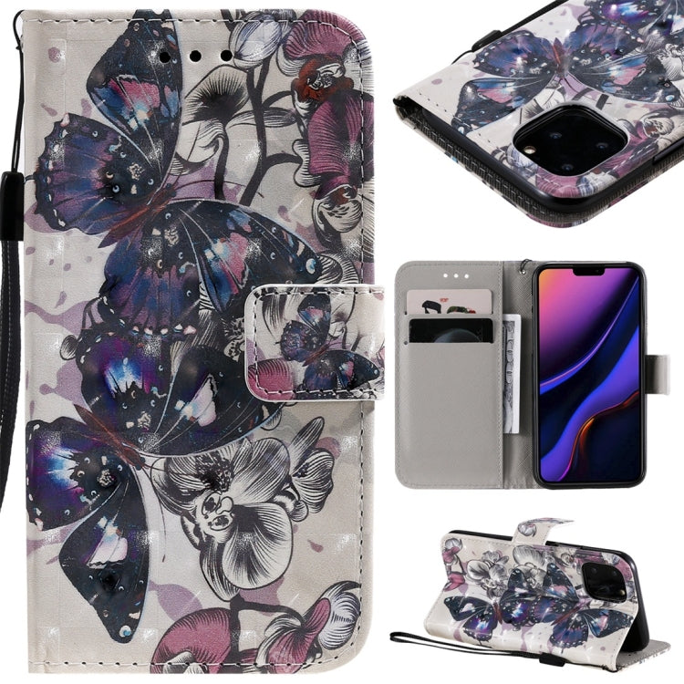 3D Painted Pattern Horizontal Flip Leather Case, with Wallet & Holder & Card Slots & Lanyard-Reluova