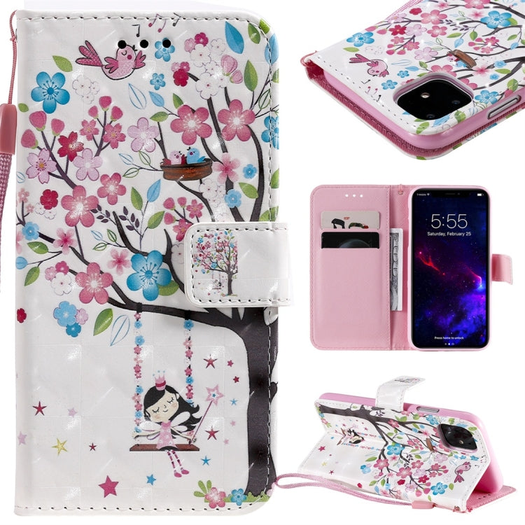 3D Painted Pattern Horizontal Flip Leather Case, with Wallet & Holder & Card Slots & Lanyard-Reluova