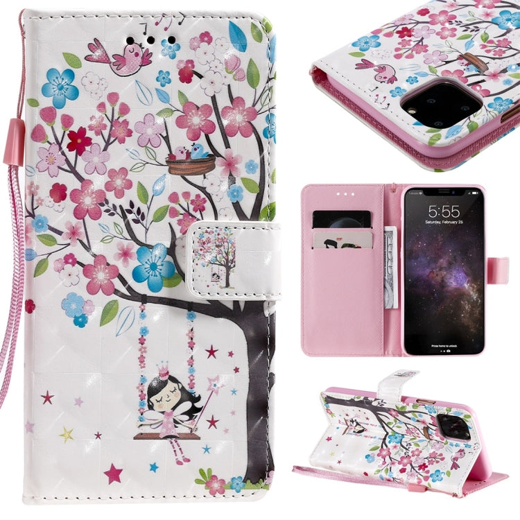 3D Painted Pattern Horizontal Flip Leather Case, with Wallet & Holder & Card Slots & Lanyard-Reluova