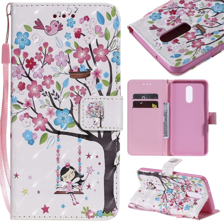 3D Painted Pattern Horizontal Flip Leather Case, with Wallet & Holder & Card Slots & Lanyard-Reluova