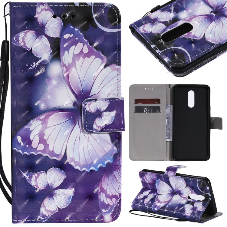 3D Painted Pattern Horizontal Flip Leather Case, with Wallet & Holder & Card Slots & Lanyard-Reluova