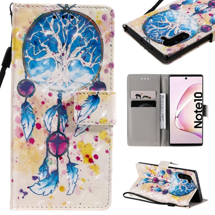 3D Painted Pattern Horizontal Flip Leather Case, with Wallet & Holder & Card Slots & Lanyard-Reluova