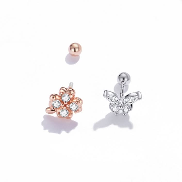 S925 Sterling Silver Clover Butterfly Women Earrings Reluova