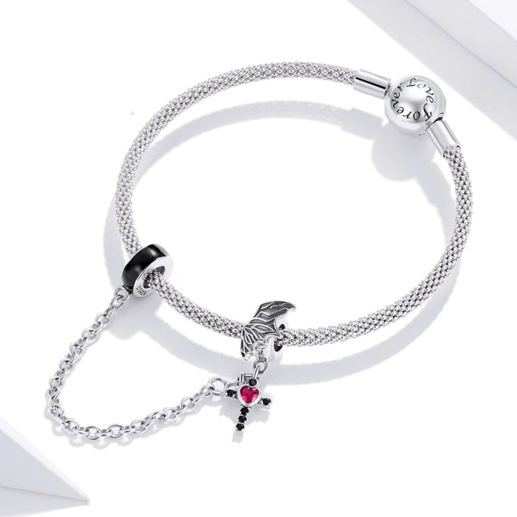 S925 Sterling Silver Flying Wing Cross Safety Chain DIY Bracelet Necklace Accessories