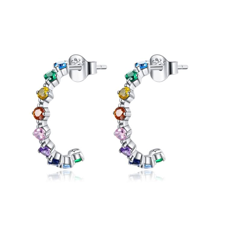 S925 Sterling Silver Rainbow Story Women Earrings Reluova