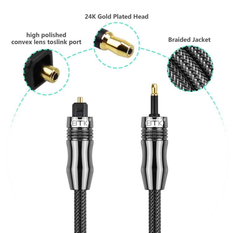 EMK OD1.0mm 3.5mm Digital Sound Toslink to Mini Toslink Digital Optical Audio Cable My Store