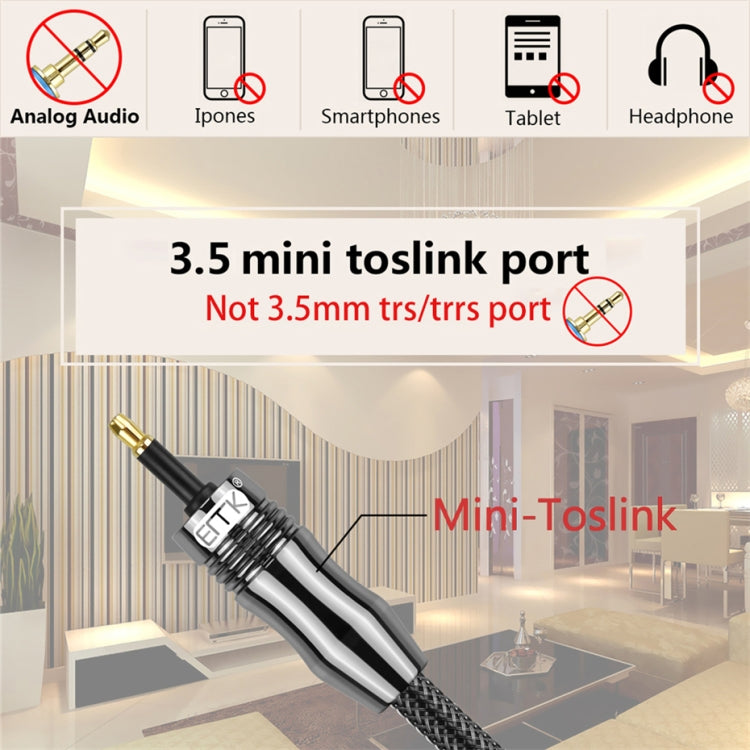 EMK OD1.0mm 3.5mm Digital Sound Toslink to Mini Toslink Digital Optical Audio Cable My Store