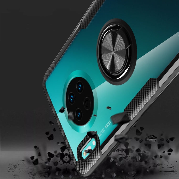 Shockproof TPU + Acrylic Protective Case with Metal Ring Holder