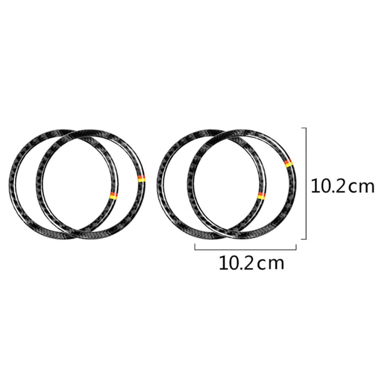 Car Carbon Fiber Door Horn Ring Decorative Sticker for Mercedes-Benz C Class W205 C180 C200 C300 GLC, Left and Right Drive Universal ÎҵÄÉ̵ê