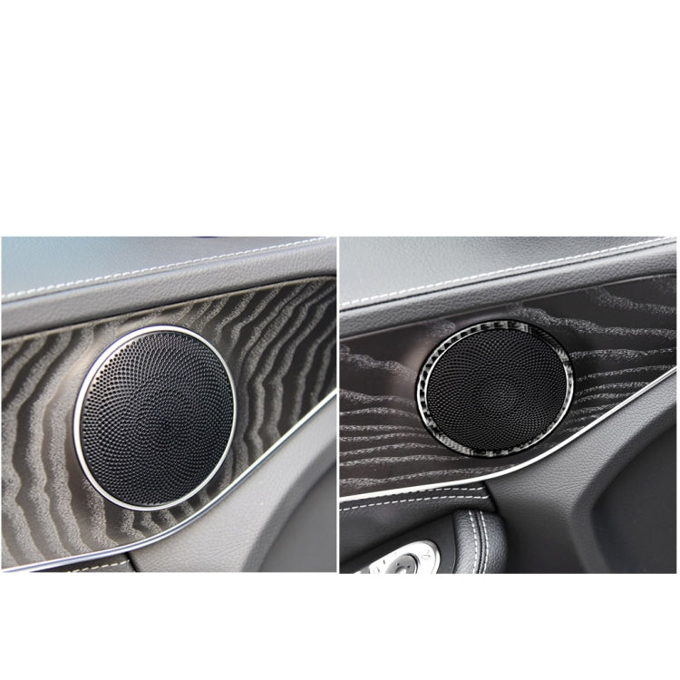 Car Carbon Fiber Door Horn Ring Decorative Sticker for Mercedes-Benz C Class W205 C180 C200 C300 GLC, Left and Right Drive Universal ÎҵÄÉ̵ê