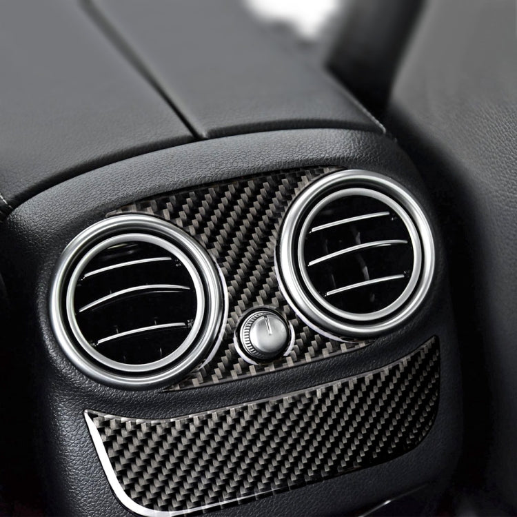 Car Carbon Fiber Rear Air Outlet Lower Decorative Sticker for Mercedes-Benz C Class W205 C180 C200 C300 GLC, Left and Right Drive Universal ÎҵÄÉ̵ê