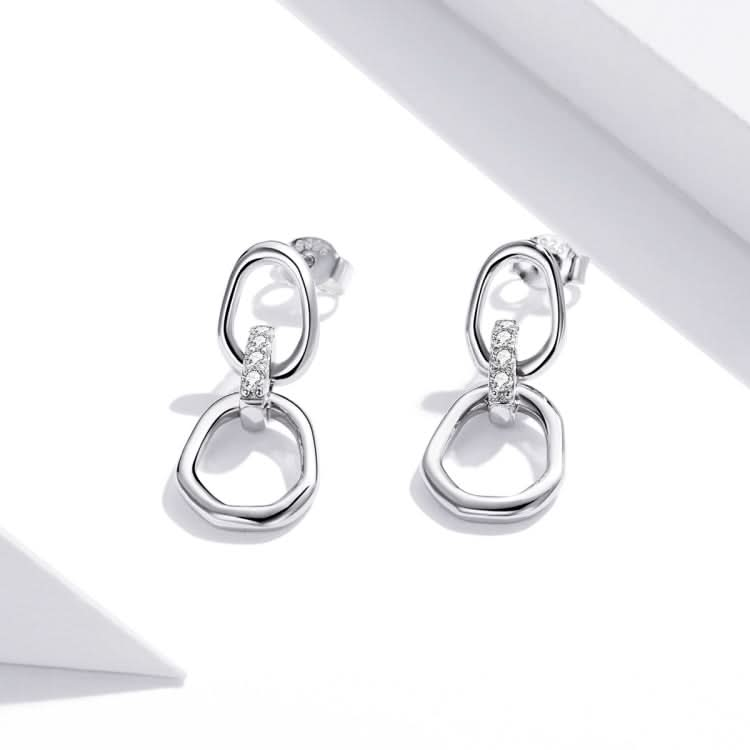 S925 Sterling Silver Simple Geometry Women Earrings Reluova