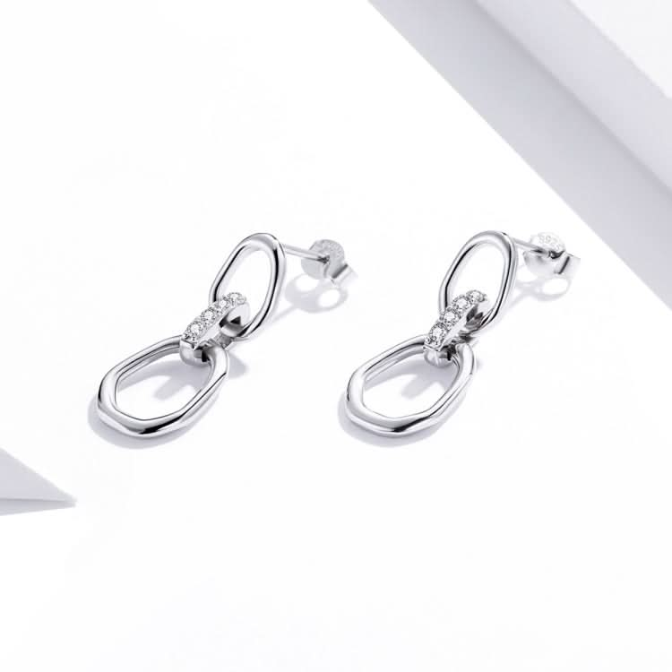 S925 Sterling Silver Simple Geometry Women Earrings Reluova