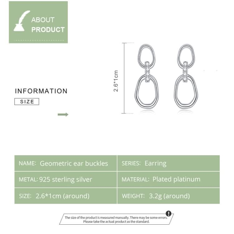 S925 Sterling Silver Simple Geometry Women Earrings Reluova