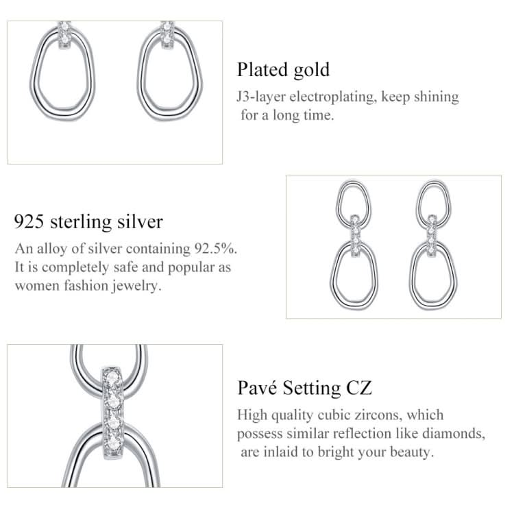 S925 Sterling Silver Simple Geometry Women Earrings Reluova