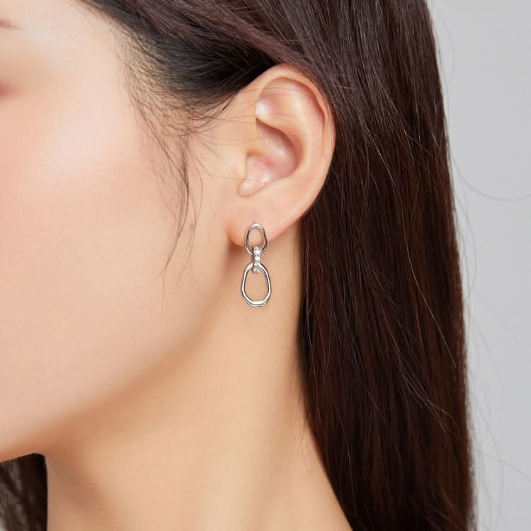 S925 Sterling Silver Simple Geometry Women Earrings Reluova