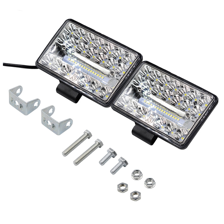 2 PCS WUPP CS-1243A1 Car 4 inch Square 20LEDs Highlight Work Light Modified Spotlight-Reluova