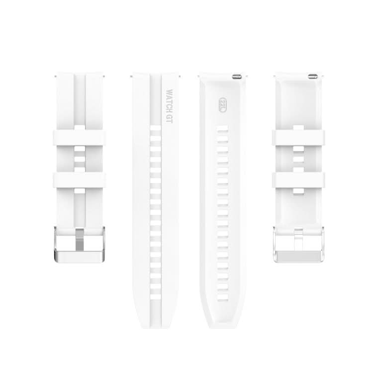 For Amazfit GTR 2e / GTR 2 22mm Silicone Replacement Strap Watchband with Silver Buckle