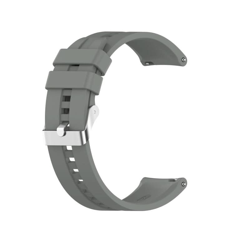 For Amazfit GTR 2e / GTR 2 22mm Silicone Replacement Strap Watchband with Silver Buckle