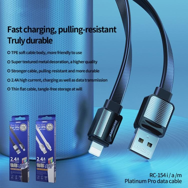 Remax 2.4A Platinum Pro Charging Data Cable, Length: 1m