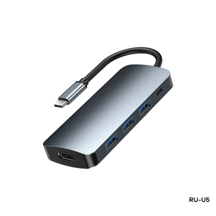 Remax RU-U5 5 In1 Multi-function Type-C / USB-C HUB Docking?Station