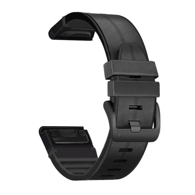 Silicone + Leather Quick Release Replacement Strap Watchband