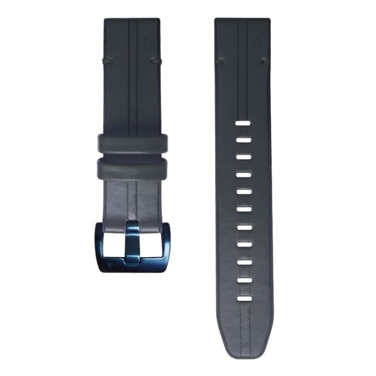 Silicone + Leather Quick Release Replacement Strap Watchband