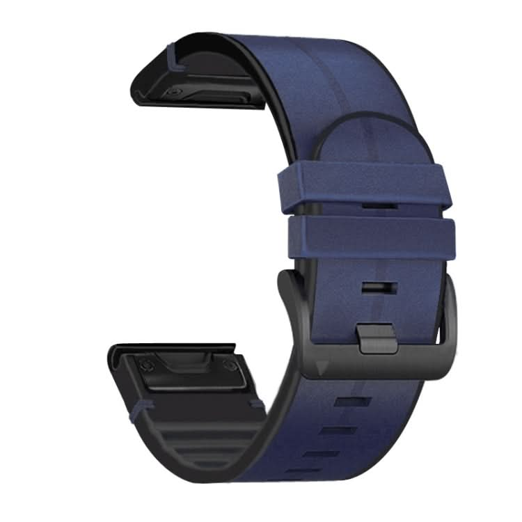 Silicone + Leather Quick Release Replacement Strap Watchband