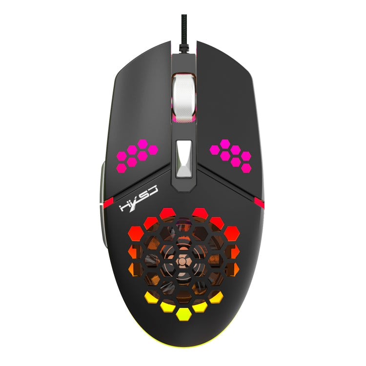 HXSJ J400 6 Keys 8000DPI RGB Light Fan Cooling Gaming Wired Mouse My Store