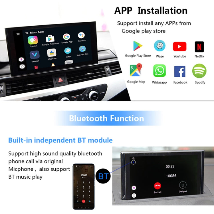 CP41 Car Android 9.0 Wireless Carplay with 4+32G AI Voice Navigation Box for Audi / Volkswagen / Ford / Hyundai / Skoda 2018-2020